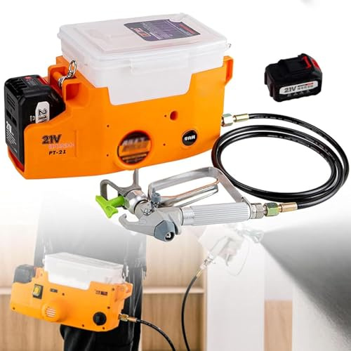 RayGenius PulvéRisateur De Peinture,Pistolet à Peinture éLectrique pour La Peinture De Maison,Machine à Peinture Portative à Dos,PulvéRisateur Portatif sans Air。,Orange-2xbattery
