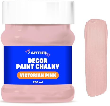7 Artists Chalk Paint Rose Victorien 230 ml Peinture Chalk Paint | Craie Peinture | Peinture Bois Meuble | Vintage Paint | Chalky Paint | Peinture à la Craie | Chalky Peinture | Furniture Paint