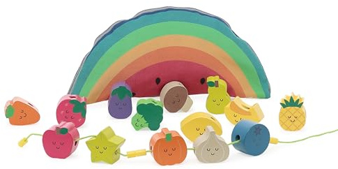 Vilac - Perline in legno, Tutti Frutti-Andy Westface, 7416, multicolore, bambino