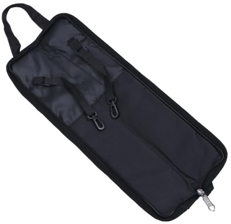 SHOWERORO Tragbare Trommelstocktasche Mit Haken Dicke Schwarze Oxford Drumstick Tasche Großer Volumen Rucksack Für Drumstick Zubehör Floor Tom Befestigung