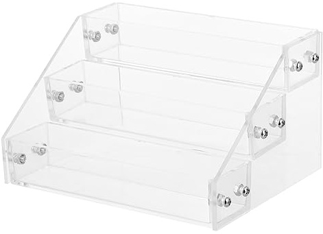 minkissy Organizador De Esmaltes y Labiales Estante De Acrílico Transparente Expositor De Escritorio Para Salón De y Hogar
