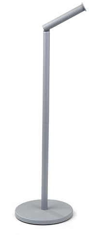 Crystals Toilettenpapierhalter, freistehend, 2-in-1 Toilettenpapierhalter aus Edelstahl, bis zu 5 Toilettenpapieraufbewahrung, kein Bohren, Toilettenpapierständer (Grau)