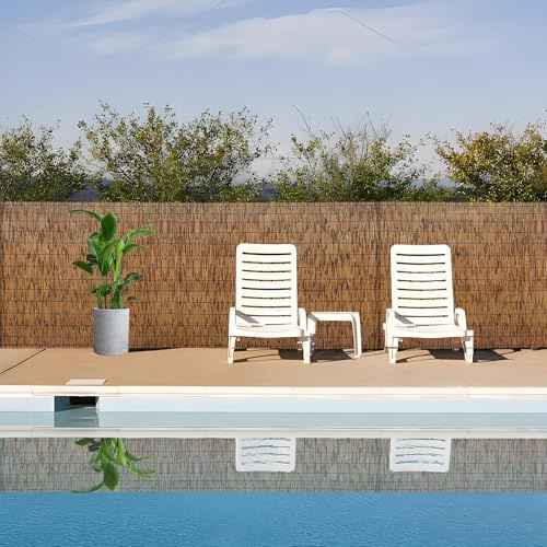 Generisch Bambus Sichtschutz Zaun, Sichtschutz Bambusmatte, Sonnenschutz Schilfrohrmatte, Windschutz Sichtschutzzaun, Bambus Zaun Für Garten, Balkon Und Terrasse(80 * 1200cm)