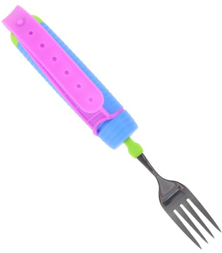 SMASOLO Tenedor Antideslizante Adaptable para Personas Mayores y Discapacitados Ligero y Giratorio Utensilio Resistente y Seguro para Uso Diario