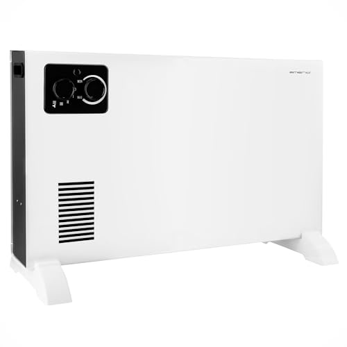 EMERIO Konvektor Elektroheizung | bis 20m² | 2000W | verstellbarer Thermostat | Heizgerät | 3 Heizstufen (750W/1250W/2000W) | Kipp- & Überhitzungsschutz | Turbo Ventilator | mobil/Griffe | CH-127166
