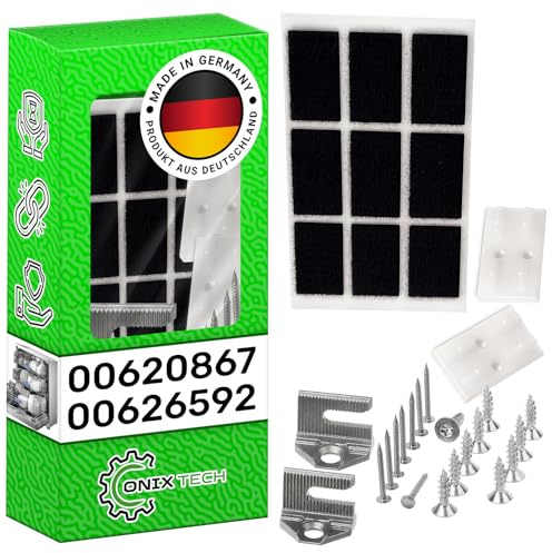 Kit Fixation Lave Vaisselle Encastrable Portes avec Code Original 00620867 00626592 10008229 pour Bosch pour Balay pour Constructa pour Siemens - MADE IN GERMANY - ONIX TECH