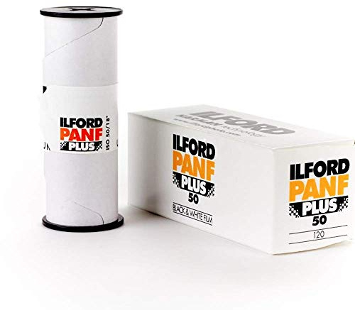 Ilford PAN F Plus, Schwarz-Weiß-Druckfolie, 120 (6 cm), ISO 50 (1706594), Schwarz/Weiß