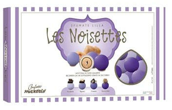 Confetti Maxtris di NOCCIOLA tostata, Les Noisettes Lilla (4 Gusti), Assortito, 1000 Grammo