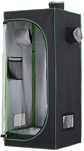 Outsunny Tenda da Coltivazione Idroponica in Mylar e Oxford 600D per Riflettere la Luce grow box grow tenda 60x60x140 cm