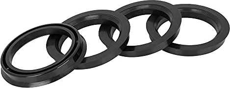 X AUTOHAUX Bagues De Centrage 72.6 À 56.1mm Noir 4Pcs Pour Voiture | Diamètre Extérieur 72.6mm, Diamètre Intérieur 56.1mm, Épaisseur 10mm, Élimine Vibrations, Assure Ajustement Précis