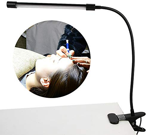 ZJchao Lámpara de lectura para tatuajes, con carga USB y luz regulable, ideal para cejas, manicura y pestañas.
