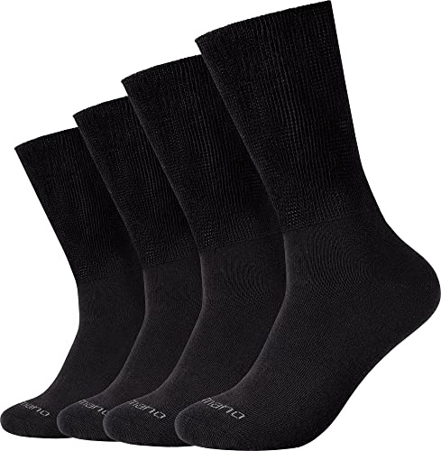 Camano Unisex Diabetikersocken 4er Pack 47/49 black