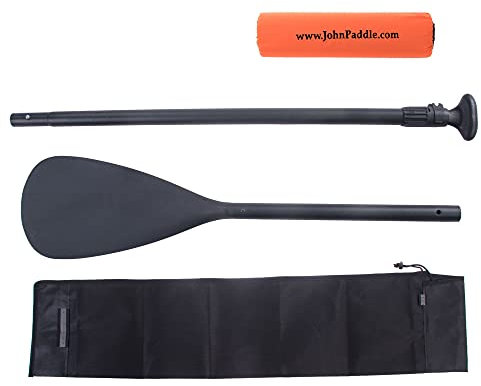 SUP Paddle Black 165-208 cm verstellbar 3-teilig + SUP-Paddel Aufprallschutz + Paddletasche 2021