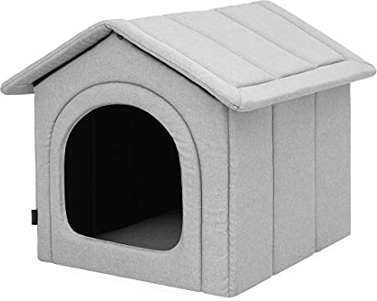 Pillowprim Haustierhütte, Hundeecke, Haustierzwinger, Hundehütte, Ruhebereich, Zwinger, Tierheim, Hundezwinger, R1: 32 x 38 cm, Asche Ökoleinen