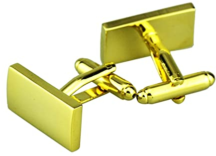 Stfery Manschettenknöpfe Herren Gild, Herren Manschettenknöpfe Herren Gold Cufflinks Rechteckig Anzug Accessoires Schmuck Geschenk