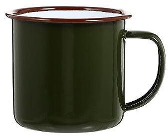 HARAY Tasses Tasse Tasse émail Tasses à café Camping Tasses thé métal Vintage Eau Potable Fer Voyage Camp rétro Tasse de café (Color : Green)