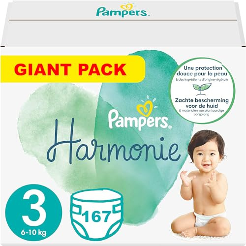 PAMPERS HARMONIE TAILLE 3 167 COUCHES (6-10 KG)