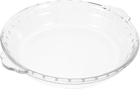 MAGICLULU Glass Plate for Microwave Oven Glass Bakeware Dish for Baking and Serving in Household Kitchen