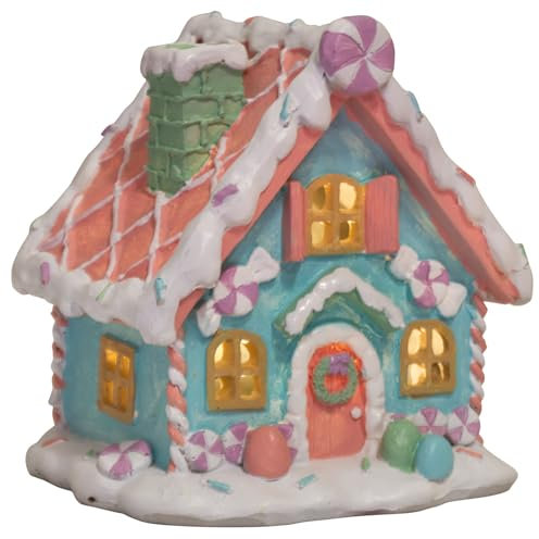Christmas Paradise LED Lebkuchenhaus 13cm Weihnachtliche Dekoration Pfefferkuchenhaus bunt