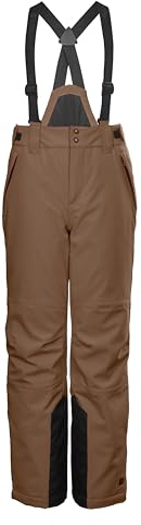 killtec Jungen Funktionshose/Skihose mit abzippbarem Latz KSW 79 BYS SKI PNTS, braun, 164, 37310-000