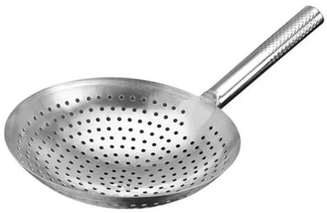 OFFSCH 1pezzi Cucchiaio Colino Per Olio in Acciaio Cucchiaio Per Scolapasta Mestolo Manico Per Servire Cibo Pentola Calda Uso Quotidiano