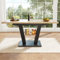 SUKY Mesa de comedor telescópica 118-157 × 70 × 75 cm, mesa de cocina, mesa extensible, con ayuda de placas interiores extensibles a 118-157 cm, para cocina y salón, mesa de comedor de color madera