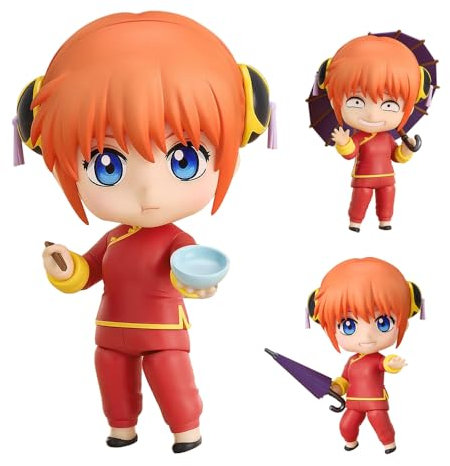Zhongkaihua Kagura Action Figure con testa mobile e intercambiabile Anime Q Figurine Mini Statua in PVC Modello Collezione Desktop Ornamento