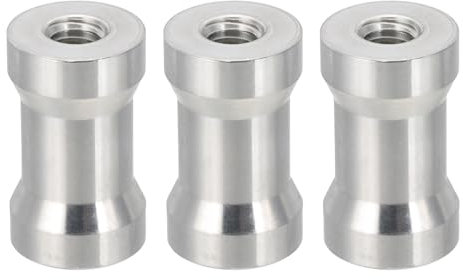 PATIKIL Camera Spigot Screws Converter 1/4 to 3/8 Female to Female, 3 Pack Tripod Screw Adapter Spigot Stud for Light Stand Hot Shoe Cold Shoe Adapter Ball Head Flash, Silver