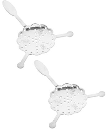 UTHCLO 2piezas Gotorro De Inoxidable Cucharas Perforadas Prácticas Para Bar y Reuniones Elegante