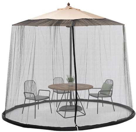 VGECEE Filet moustiquaire Mückennetz Moskitonetz für Sonnenschirm 230-300cm