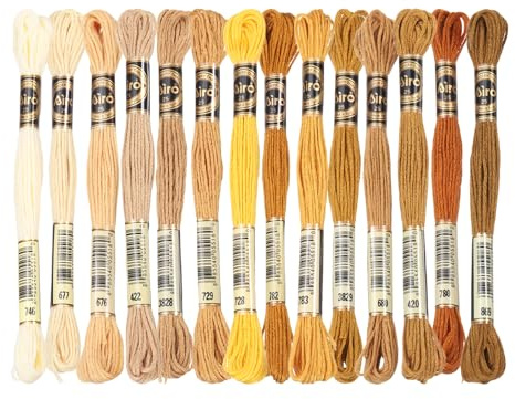 PATIKIL 14 nystan broderitråd, polyester broderi trådar armband sträng för korsstygn handbroderi, flerfärgad1