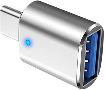 Générique Adattatore di tipo C USB - Adattatore USB C 3.0 con luce - fianco a fianco maschio 3.0 femmina Typec adattatore per tastiera, mouse, disco U, telefono cellulare, tablet, auto, 3