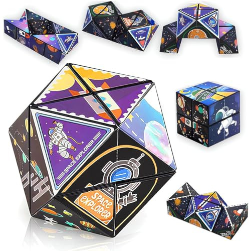 OIXEYA 2PCS Cubo Mágico Estrella, 3D Puzzle Cubes, Transformación Cubos, Magic Star Cubo, Cubo Infinito, Descompresión Creativo, Cubo Mágica Transformación para Niños y Adultos
