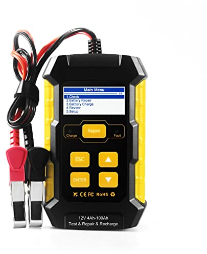Comprobador de baterias Kw510 Tester de batería de automóvil Reparación de pulsos de automóviles Cargadores de batería automotriz Herramienta de mantenimiento de dispositivos de diagnóstico automotriz