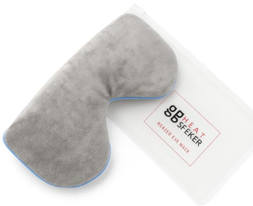 Heated Eye Mask for Dry Eyes & Styes | Warm Compress Therapy for Blepharitis, Puffy Eyes & Sinus Pressure | Reusable, Adjustable & Microwave Soothing Eye Relief