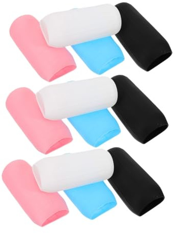 Hohopeti 12 Pcs Manchons Élastiques pour Bouteilles de Voyage en Silicone Protection Étanche pour Flacons de Shampoing et Lotions Voyage Cosmétique