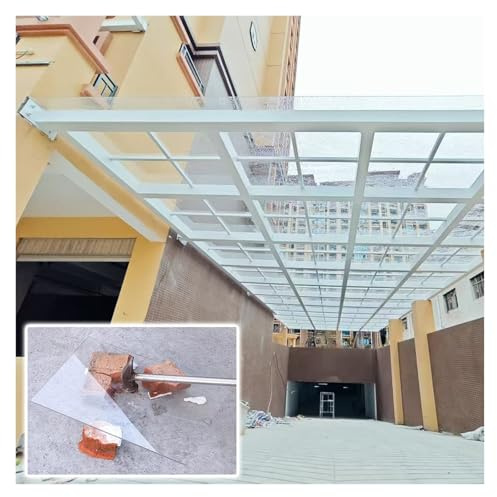 Panneaux De Toiture En Polycarbonate, Faciles À Découper, Protection UV Et Pluie Pour Pergola, Pour Serre, Ferme, Agriculture, Jardinage Et Construction(0.50m x 15.0m)