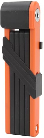Naroote Serrure de Chaîne de Vélo Pliable, Joints Sensibles, Serrure Pliante de Vélo épaisse, Flexible et étanche, Empêche le Vol pour électrique (orange noir)
