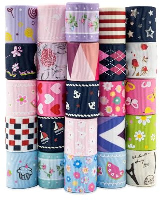 Summer-Ray Ripsband, bedruckt, 22,7 m, 25 Designs, Vorteilspackung