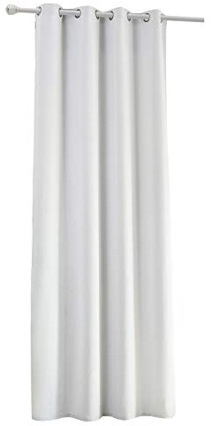 Laneetal Verdunklungsvorhang mit Ösen 1 Stück Leichter Thermovorhang Blickdicht Verdunklungsgardine in Weiß 135x245 cm Thermogardine für Schlafzimmer Lichtundurchlässig