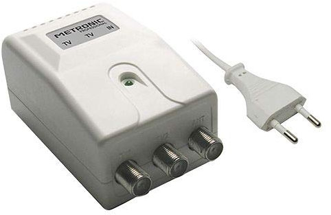 ALIMENTATORE PER AMPLIFICATORE ANTENNA 1 INGRESSO FM/UHF/VHF - 2 USCITE TV