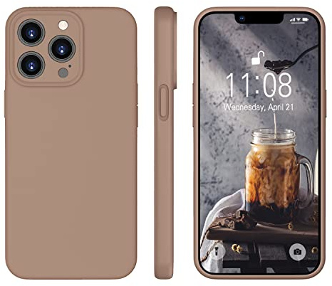 ORDA iPhone 13 Pro Max Hülle Ultra Dünn mit Mikrofaser Liquid Silikon Rubber Kratzfest Matt Handyhülle iPhone 13 Pro Max
