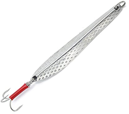 Team Deep Sea Norway Stainless Special Pilker – Rostfreier Edelstahl Taumelpilker in Bergmann-Form – Dreikant Meeresköder mit Drilling & Rotem Lockschlauch für Norwegen & Island – 75g-500g