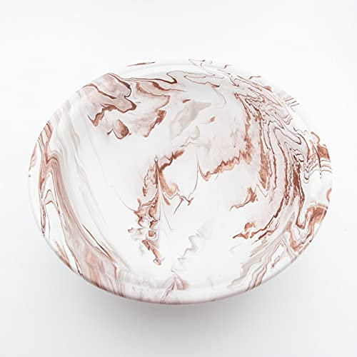 Plat de service Marbré Marron et Gris - D 33 cm