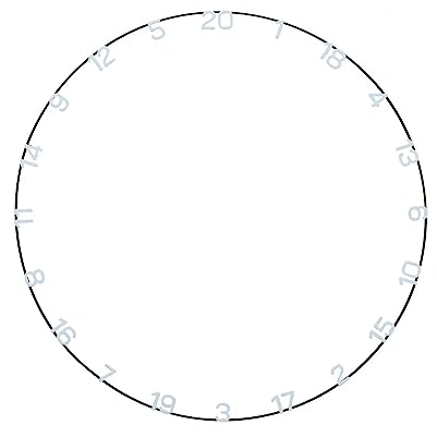 Unicorn Dartscheiben-Nummernring | Eclipse Ultra-Visible | Metall | Zusätzliche Klarheit und Fokus | Standard Weiß