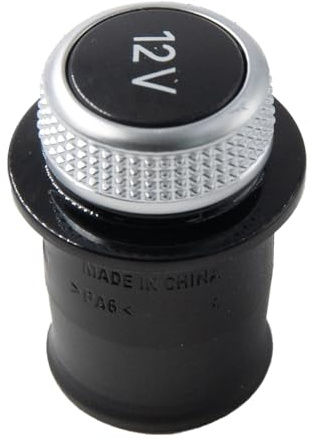 Chrome 12V Socket Cigarette Lighter Cover Compatible With Audi A3 A4 A5 Q2 Q3 Q5 Q7 R8 4H0919311 8W0919311 Power-Port Plug