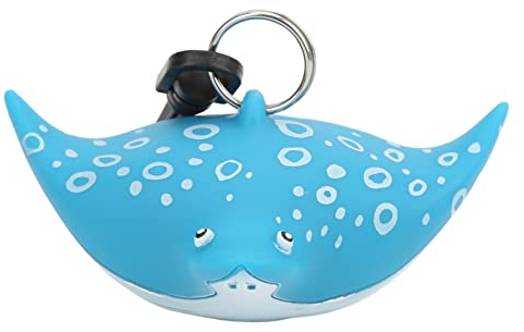 Cartoon Atemregler Mundstück Abdeckung, Fisch Zweite Stufe Atemregler Abdeckung Tragbar Universal Sicher Langlebig mit Clip für Unterwasser(Blauer Punktstrahl)