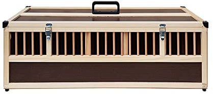 Kleintier-Transportbox aus Holz - 5 Abteilungen