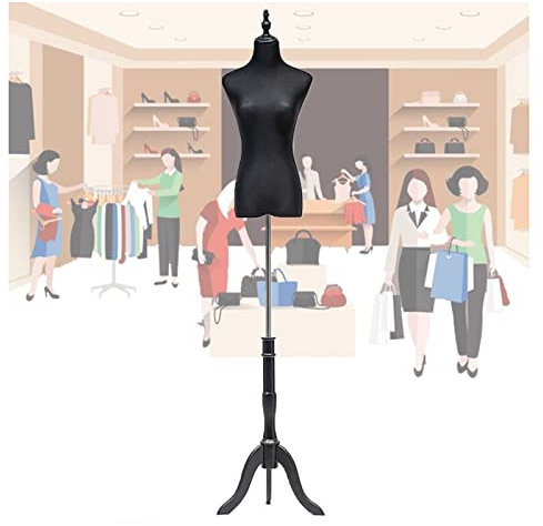 LXLIGHTS Schneiderpuppen Damen Torso, Verstellbare Höhe Büste Anzeigen Schnuller Schaufensterpuppen Körper Kleiderordnung Mit Hölzern Stativ Base für Näh-Schaufenstertheke, 2 Farben