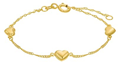 AMOR - Kinder Armband 375 Gold - Herz Anhänger